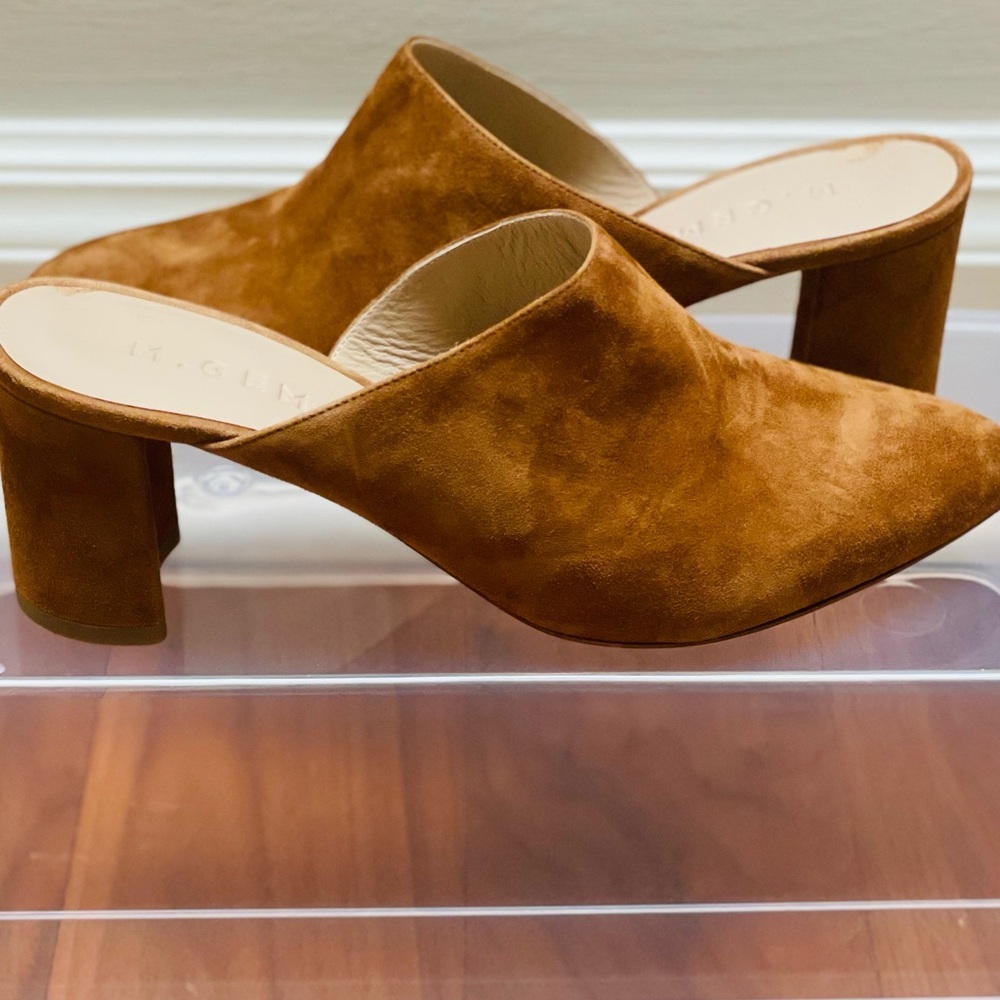 M. Gemi Tan Mules Sleek and Stylish